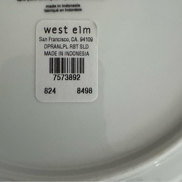 NEW West Elm Rachel Kozlowski Dapper Rabbit Salad Plates Set of 8